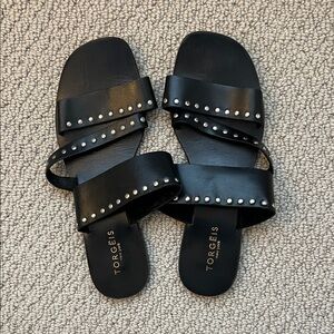 Black Studded Women's Sandals - Torgeis size 9